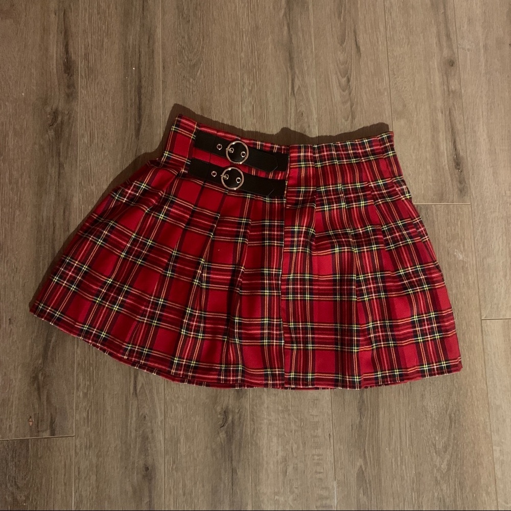 Punk plaid skirt